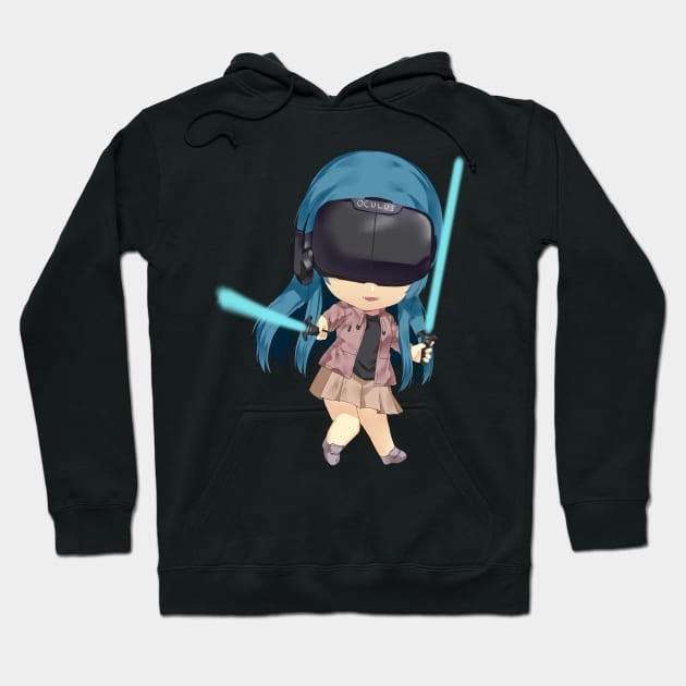 Beat saber girl Hoodie by Marcus 